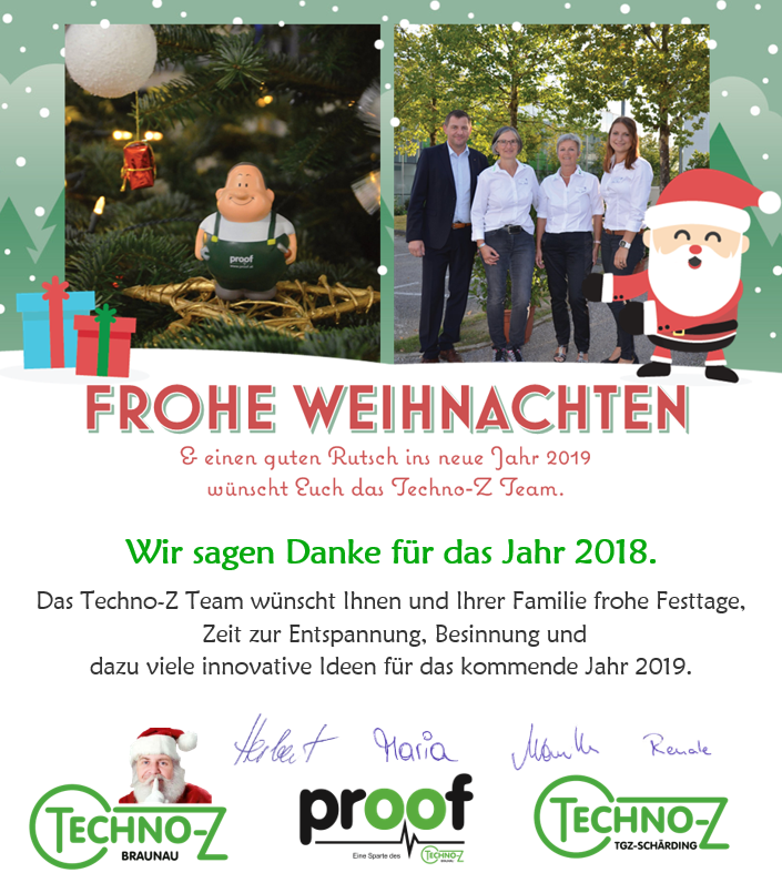 Weihnachtswünsche vom Techno Z 2018